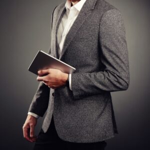 Handsome young man in business suit